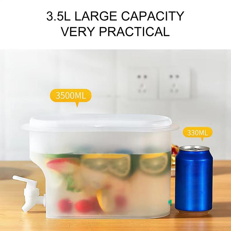 3.5L Cold Water Jugs Large Capacity Cold Kettle With Faucet Beverage Dispenser Refrigerator Water Container For Summer Party