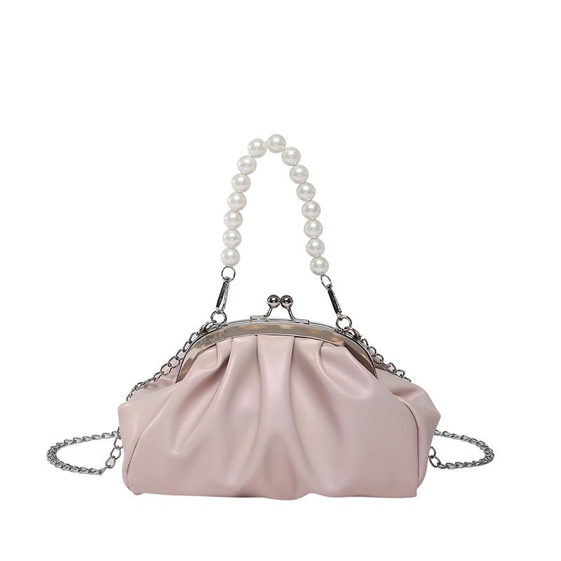Fashion highend texture temperament gentle fashion pearl handbag spring new foreign style oneshoulder crossbody bag
