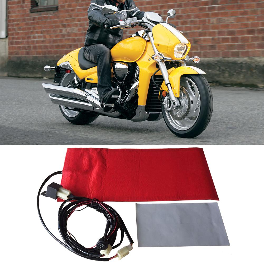12V Carbon Fiber Pad Waterproof Carbon Fiber Seat Heater Cover Timer Universal Heated Seat Heater Pad Kit UTV E-BIKE Seat Heater