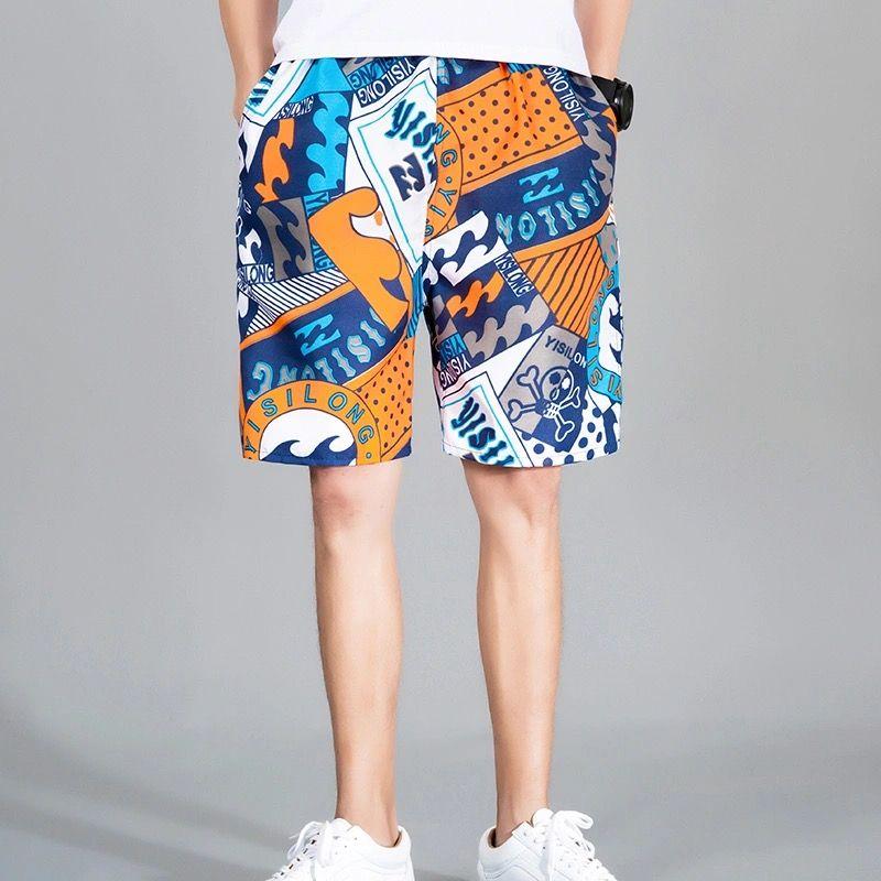 Men's Summer Beach Shorts Men's Cropped Shorts Plus Size Mid Length Shorts Casual Shorts Quick Drying Pants