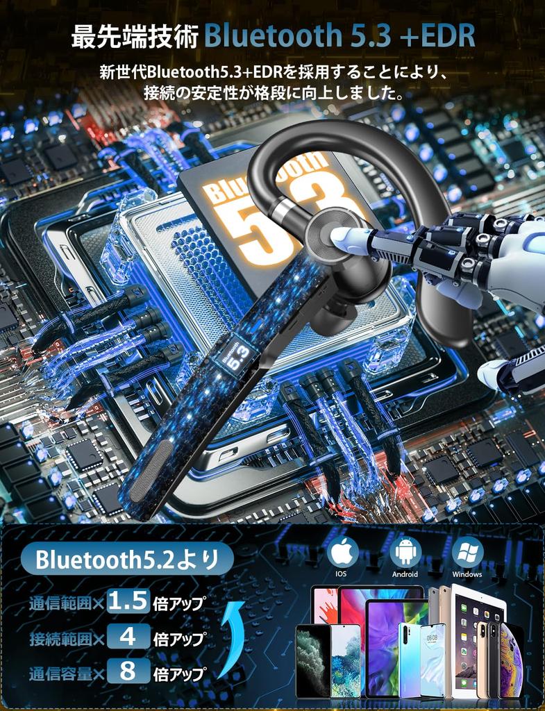 The ultimate Bluetooth wireless Bluetooth single earbud with ear up to 15 hours of continuous ACC SIRI mute comfortable and simultaneous connection of