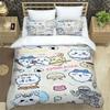 Cartoon Chiikawa Pattern Quilt Cover With Pillowcases 3D Digital Printed Bedding Set Twin Full Queen King Christmas Gift