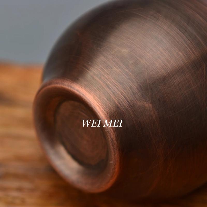 Small Vintage Pure Copper Tea Mug,Thickened 90 ml Unique Art Handcrafted Texture Coffee Cup,Friends Gifts Tea Cup Tableware