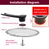 Stainless steel 16-32cm  thickened wide edge perspective pot cover glass cover for household Universal explosion proof pot Lid