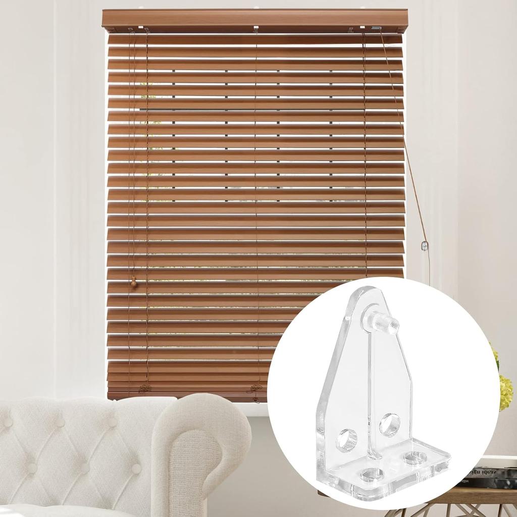 Waziaqoc 10PCS Hold Down Brackets for Mini Clear Plastic Blinds Bottom Rail Hold Clips for 1 Inch Blinds Shades