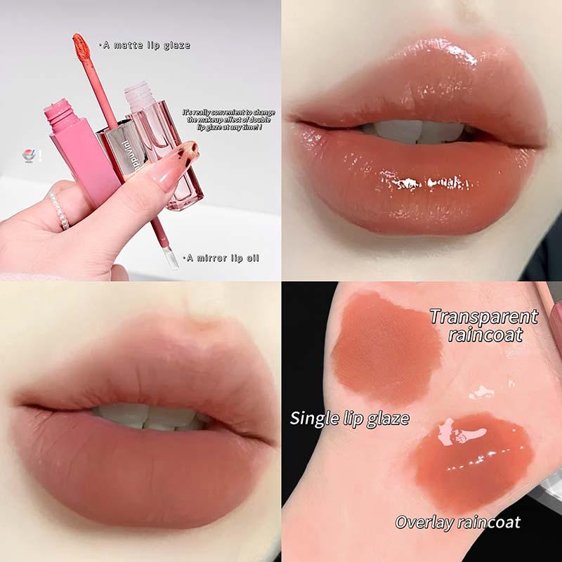 

CAPPUVINI Milk Mist Dual-Ended Long-Lasting Lip Glaze Set: Matte & Mirror Finish with Whitening Effect - Affordable Makeup Essentials. 4g