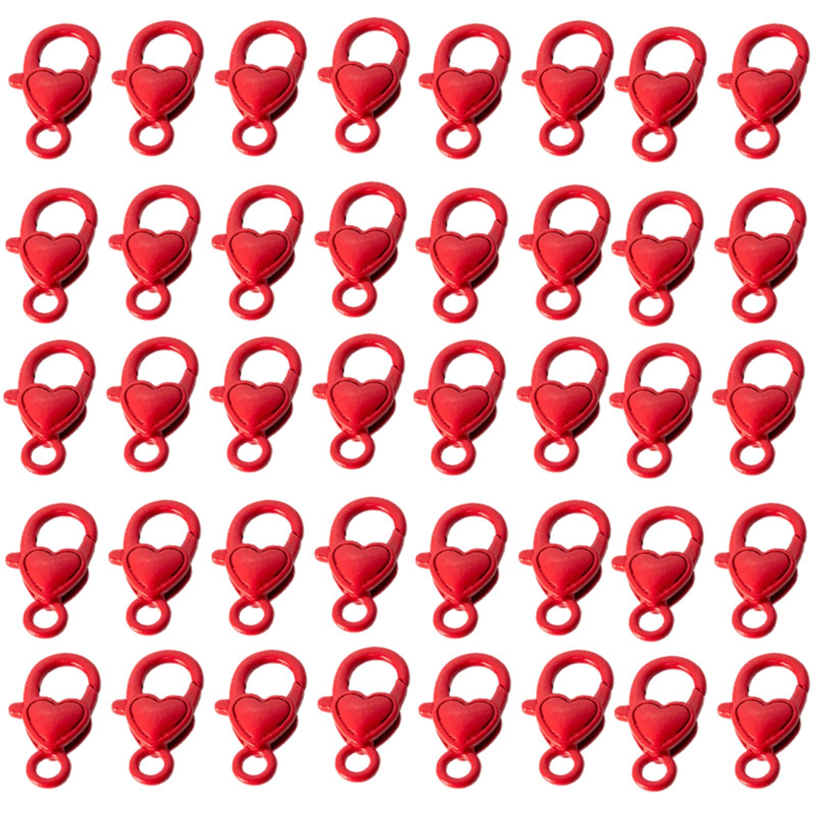 

40 штук Застежки-лобстеры в форме сердечка любви Модный аксессуар для брелоков, ожерелий, браслетов, ювелирных проектов 7