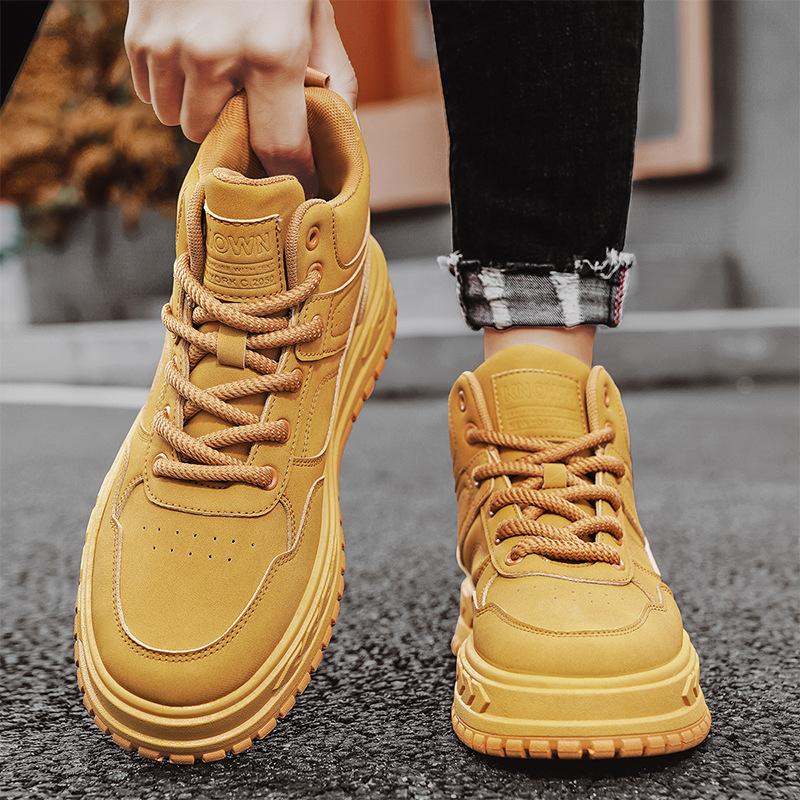 Martin Boots Men's Shoes Autumn and Winter New Men's Sports and Leisure Construction Site Work Thick-soled Wear-resistant Tooling Labor Insurance