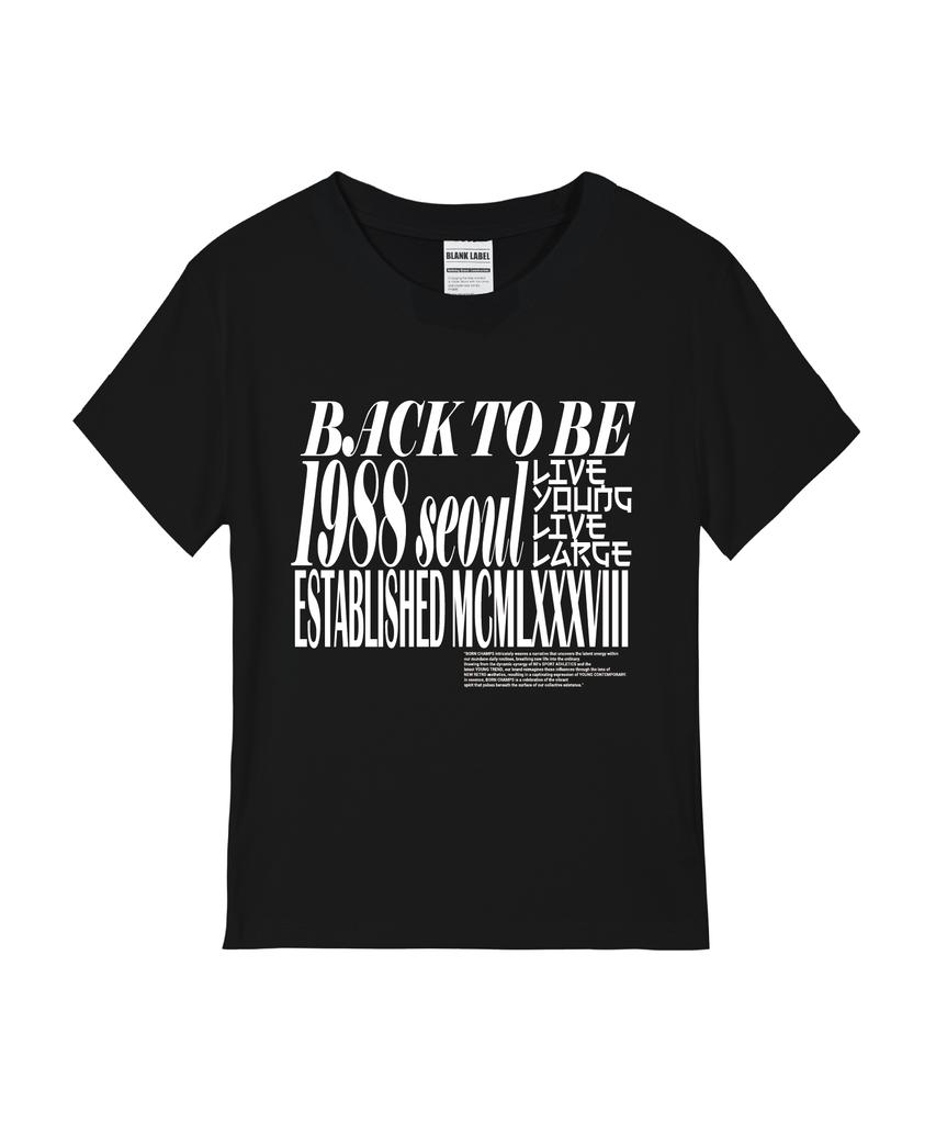 BORN CHAMPS [5 Colors] Vintage Lettering Women'S Standard Short Sleeve T-Shirt