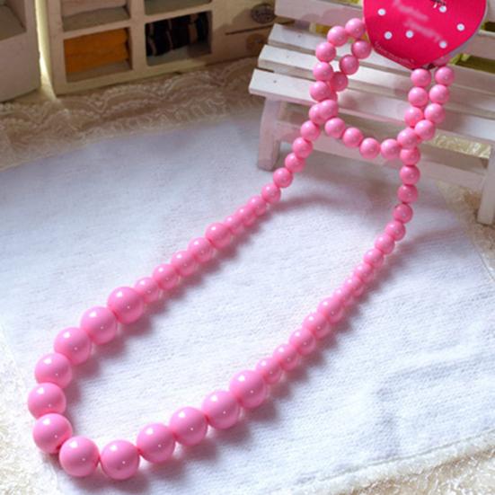Toddler Girl Ful Beads Chain Necklace Princess Jewelry