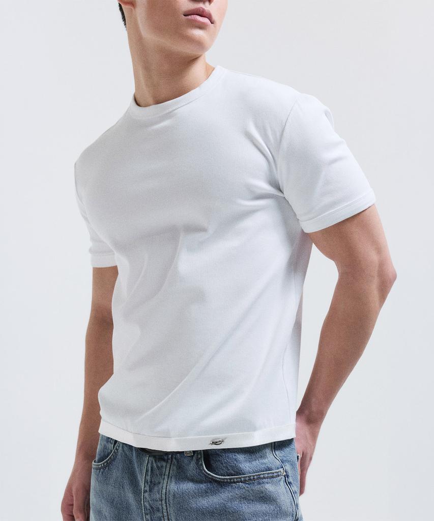 51Peosenteu Ribbed T-Shirt - White