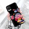 Black Case for Xiaomi Redmi 13C Note 9 iPhone XR 7 8 14 15 11 12 13 X XS Pro Max Samsung A25 S23 S24 FE Ultra Plus Kirby Cartoon