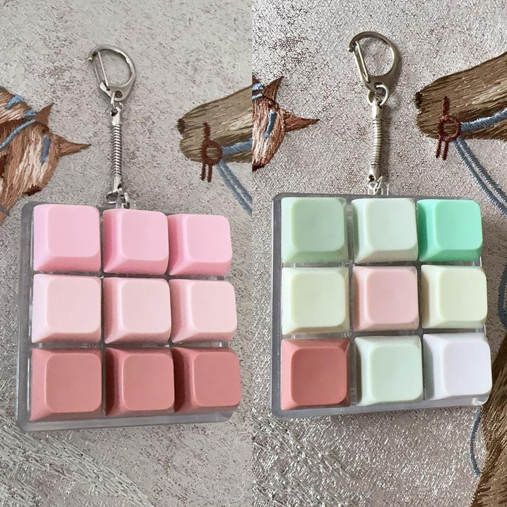 Decompression 9 Keyboard Key Toy For Adults Antistress Toys Boys Girls Anti Stress Finger Keyboard Games Keychain Gifts