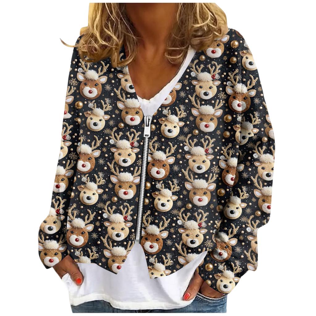 Womens Zip Up Sweaters Sweatshirts Long Sleeve Oversized Jackets Soft Casual Loose Tunic Tops