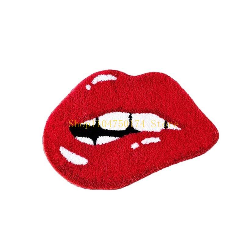 Heart Shaped Rug Lip Decorative Floor Mat Shower Mat Nonslip Washable Doormat top sale