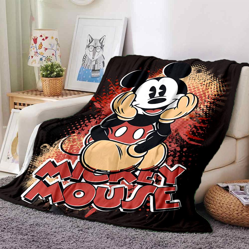 Mickey Mouse Adventure Blanket Soft Throw Blanket For Home Bedroom Bed Sofa Travel Office Solid Christmas Blanket