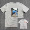 New American Summer Heavyweight Cotton Short-sleeved Outdoor Surfing Short-sleeved Printed Casual Loose Trendy Men and Women