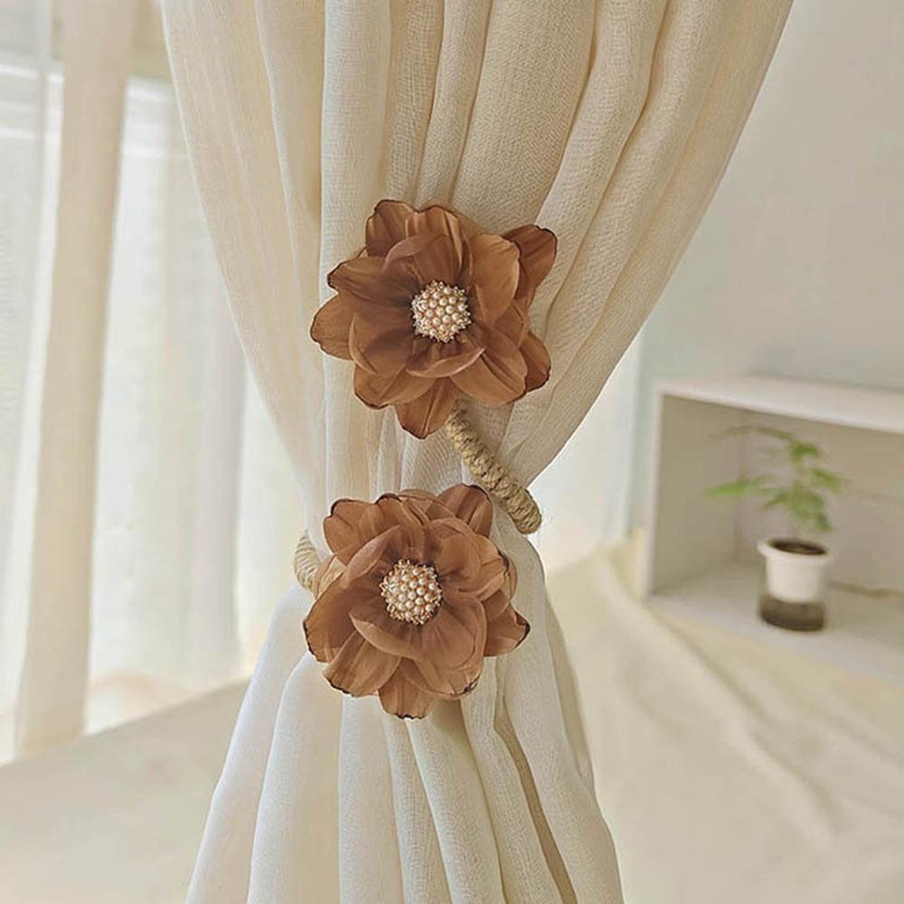 

Зав язка для штор без свердління, кручена мотузка, ремінець для штор, милий затискач для фіксації штор, прикраса для дому кавовий