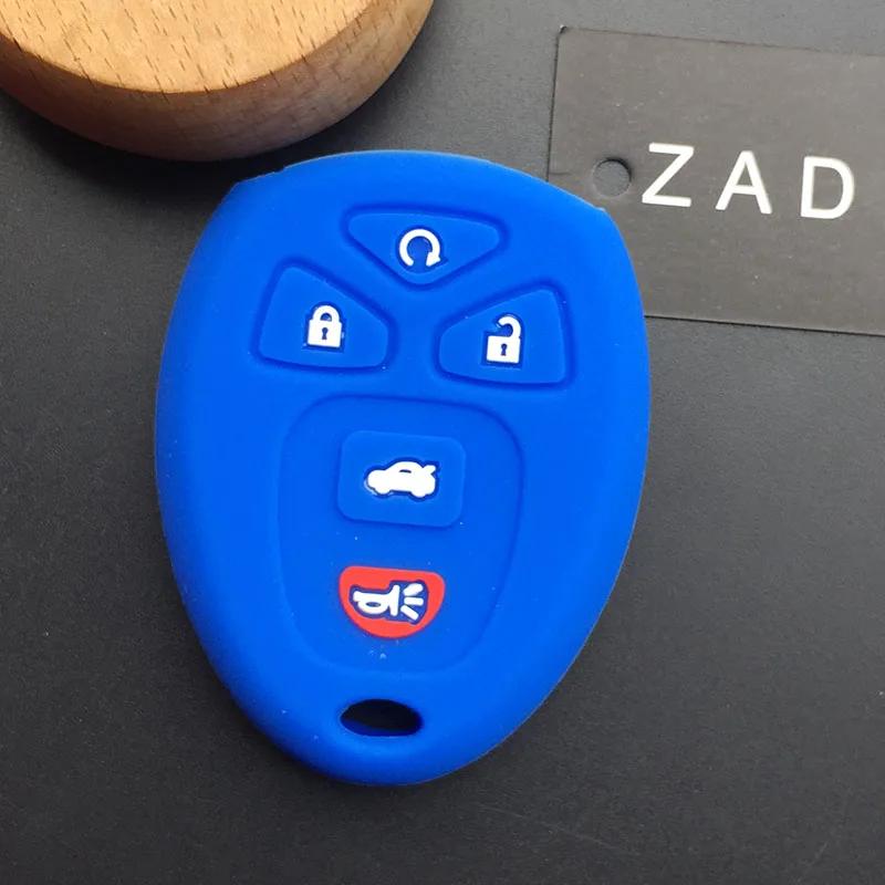 ZAD Silicone Rubber Car Key Cover Case For GMC for Buick Enclave LaCrosse for Chevrolet Impala Suburban 1500 Pontiac Remote Key