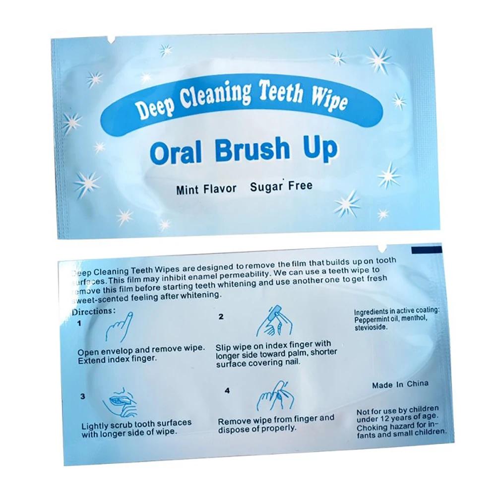 Lingettes nettoyantes dentaires jetables, brosse à dents, lingettes pour les doigts, saveur menthe, nettoyage des dents, outils d'hygiène bucco-dentaire