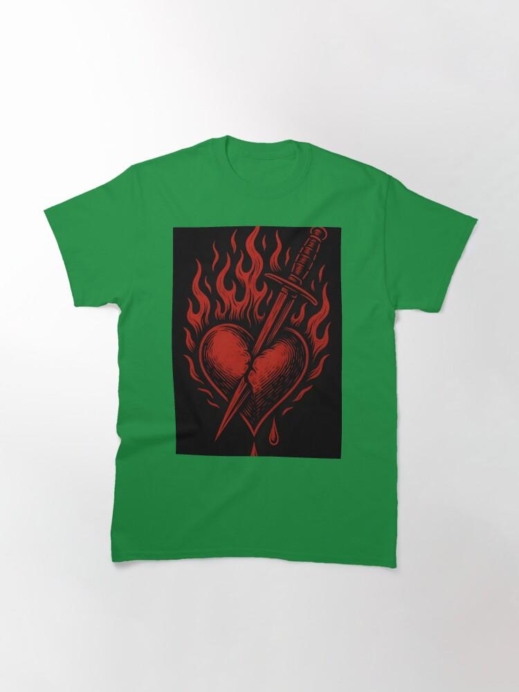 Heart In Flames and Chains Classic T-Shirt