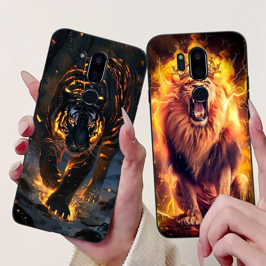 For LG G7 ThinQ Case Cute Cat Luxury Painted Cover Soft Slim Phone Case For LG G7 ThinQ G7Thinq LM-G710 G710 G7+ Back Cover Bags