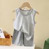 Children's Vest Set Summer Girls' Shorts Clothes Baby Korean Vest+shorts Two-piece Set Boys' Sleeveless Set Children's Clothing