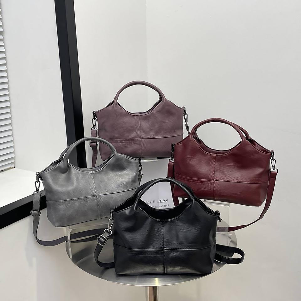 Damen Handtasche aus weichem PU-Leder – Stilvolle Umhängetasche & Crossbody-Schultertasche für Damen