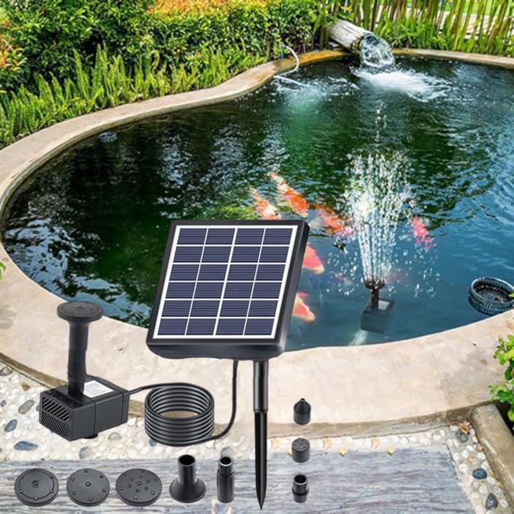 5 Nozzle Solar Fountain Pump Kit Environmentally Friendly Water Feature for Small Ponds and Garden Ornamentation