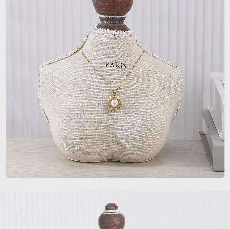 Elegant Necklace Stand: Desktop Jewelry Rack & Display