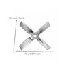 Scientific Dispersing Impeller 304 Stainless Steel Four with Center Hole CrossShaped Mixing