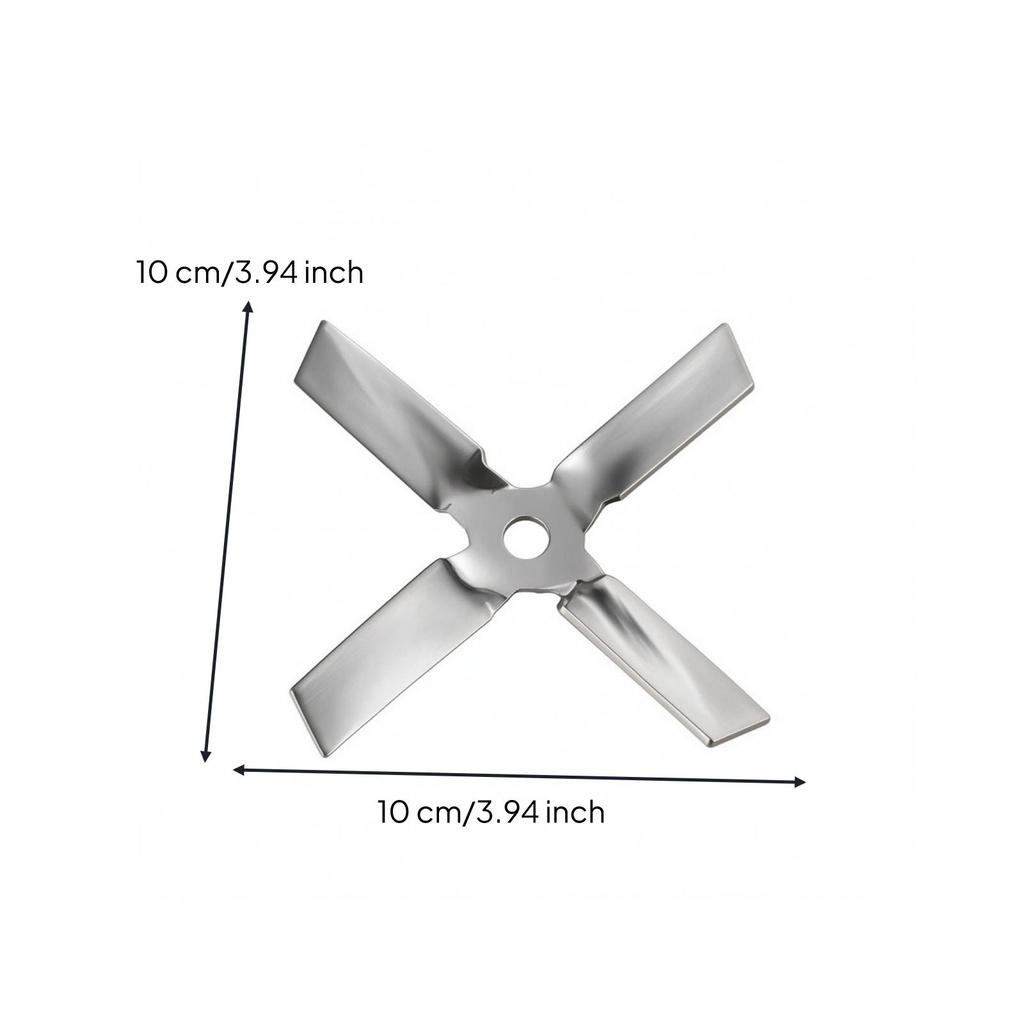 Scientific Dispersing Impeller 304 Stainless Steel Four with Center Hole CrossShaped Mixing