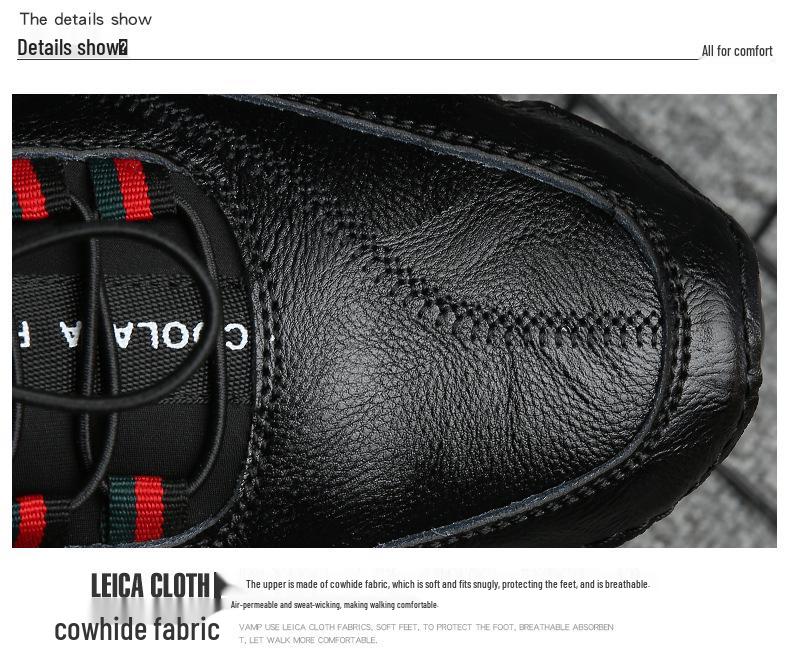 Men's Octopus Leather Loafers - Large Size, Casual, Flat Bottom Driving Shoes with Elastic Band