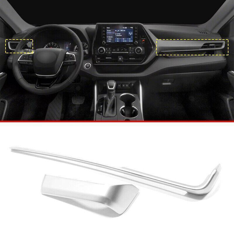 Матовая Серебристая Декоративная Накладка на Панель Центральной Консоли для Toyota Highlander 2020-2023