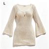 Deep V-Neck Beach Cover-Up Dress Backless Design Bikini Cover-Up Dress  Beach Vacation