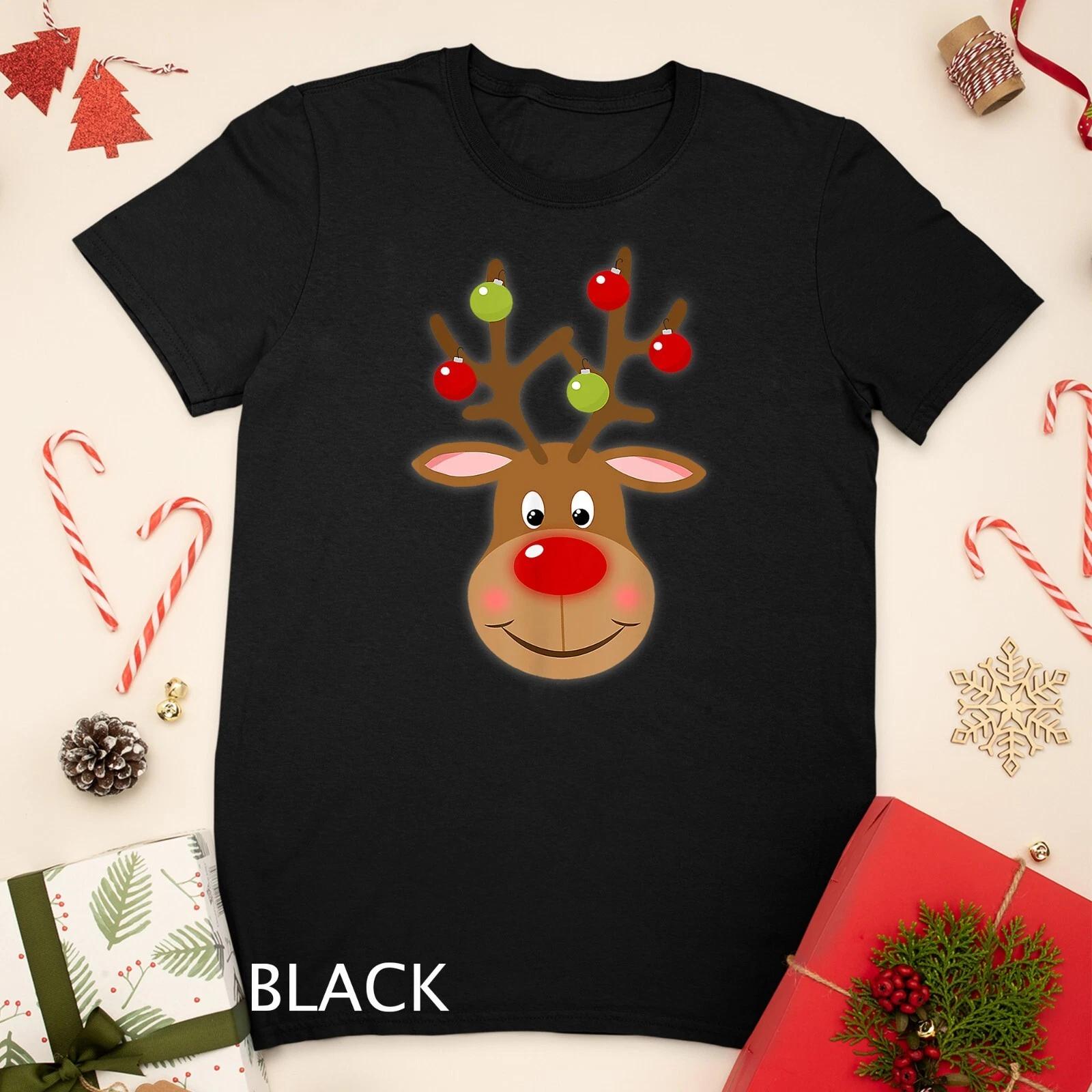 RUDOLPH Red Nose Reindeer T-Shirt Santa Christmas T-Shirt Unisex T-shirt L