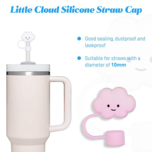 Stanley 10mm Cloud Shape Straw Covers for 30 & 40 oz Tumblers, Cute Silicone Cloud Straw Covers, Straw Protectors, Soft Silicone for 10mm Straws, Pack