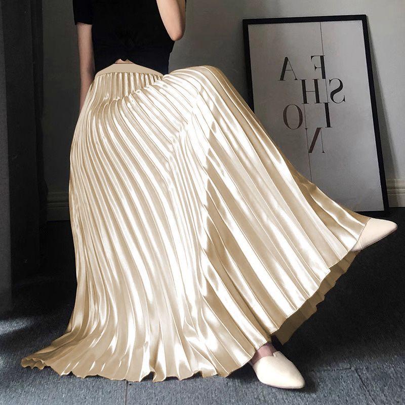 Large Size Pear-shaped Body Can Be Worn High-waisted Pleated Skirt for Women In Summer New Versatile Slim Mid-length Skirt