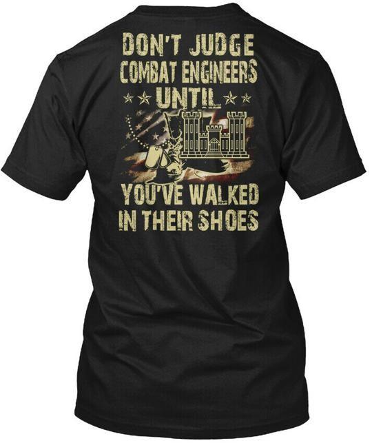 

Combat Engineer 1 Do Not Judge En Tee T-shirt Made In The USA Size S To 5XL Unisex T-Shirt L