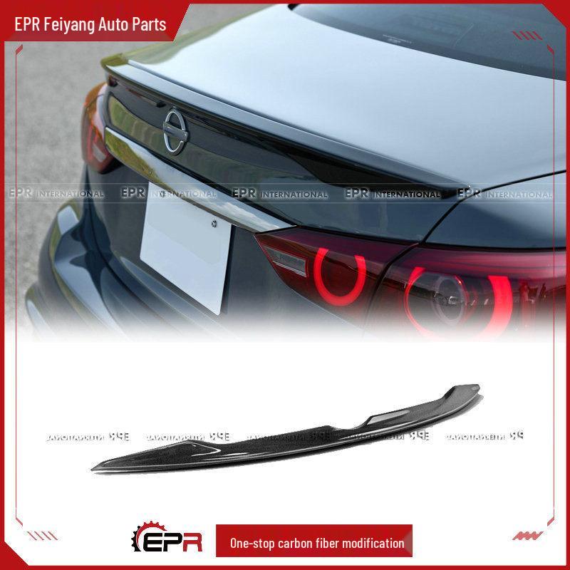 Infiniti Q50 Carbon Fiber NIS Style Ducktail Spoiler Wind Deflector (Non-destructive Paste-on)