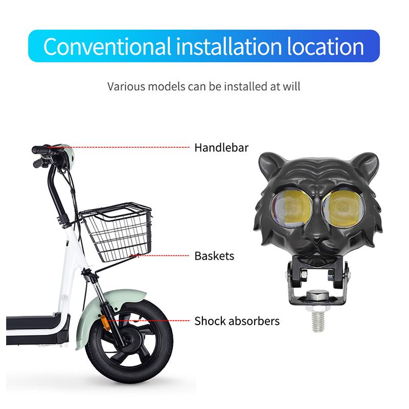 Dual Color Motorcycle LED HeadLight Work Spot Lamp Offroad Car Boat Truck SUV Driving Fog Lamp Headlamp White Yellow 12V 24V