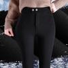 Hohe schwarze Leggings mit Fleece-Futter: Eng anliegender Bleistiftstil für Damen für Frühling & Sommer 2026