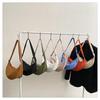 Women Solid Color Zipper Dumpling Bun Crossbody Bag Leisure Inclined Shoulder Bags Adjustable Band Strap Armpit Handbag