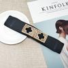 Unique Black Wide Waist Cincher For Women With Trendy Styles And Elegant Rhinestone Embellishments