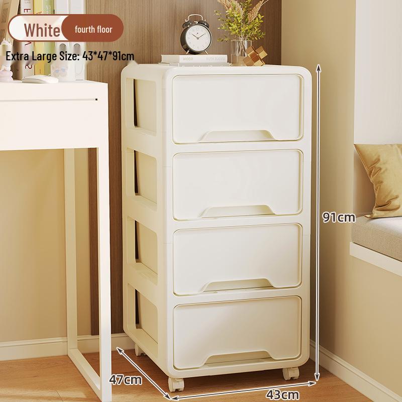 Multi-layer Plastic Drawer Snack Storage Cabinet for Living Room or Bedside