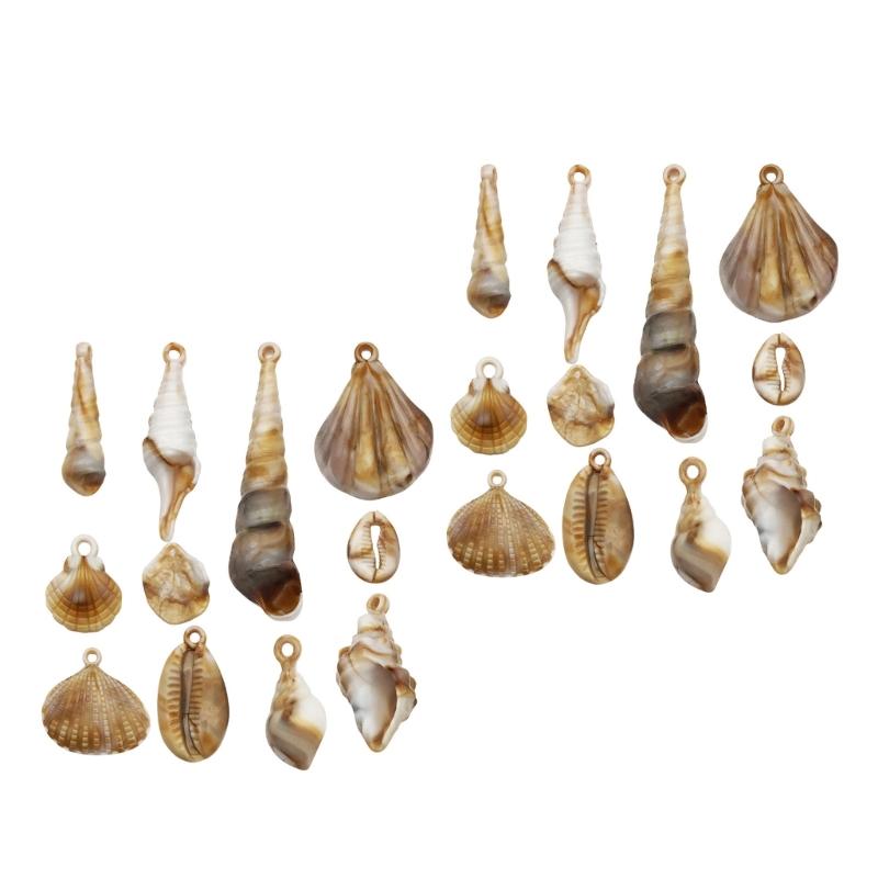 

Pack Of 22 Acrylic Shell Charm For DIY Jewelry Making Ocean Theme Pendant For Necklaces And Bracelets