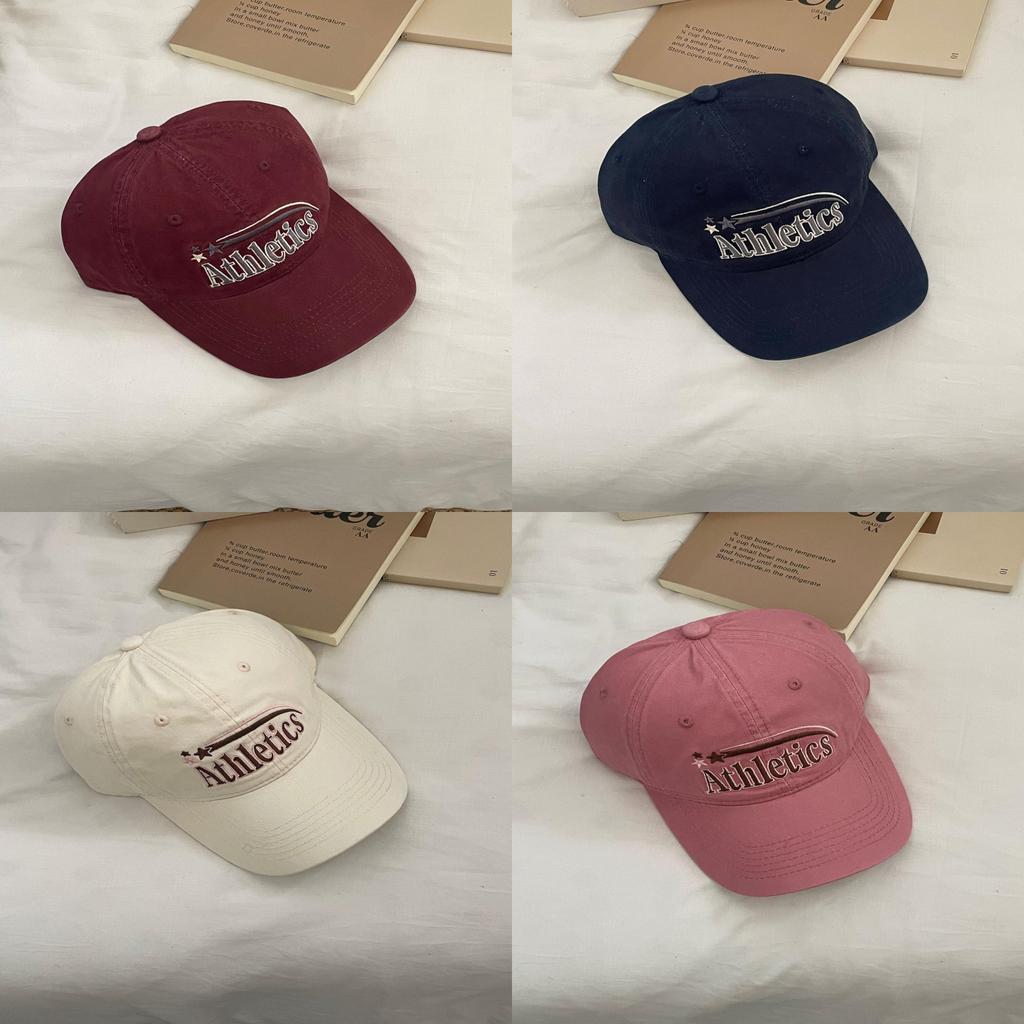 Athletics Cotton Embroidered Baseball Cap With Sun Protection For Casual Wear