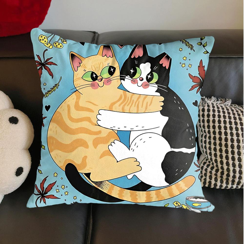 Kawaii CCats Patterns Pillowcase Pillow Covers X Sleeping Pillows Cover Home and Ornamental Decoration Living Room