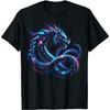 AETYOAJKLUoi Cool Dragon Graphic Tee Men Women Funny Graphic T-Shirt (Black, L)