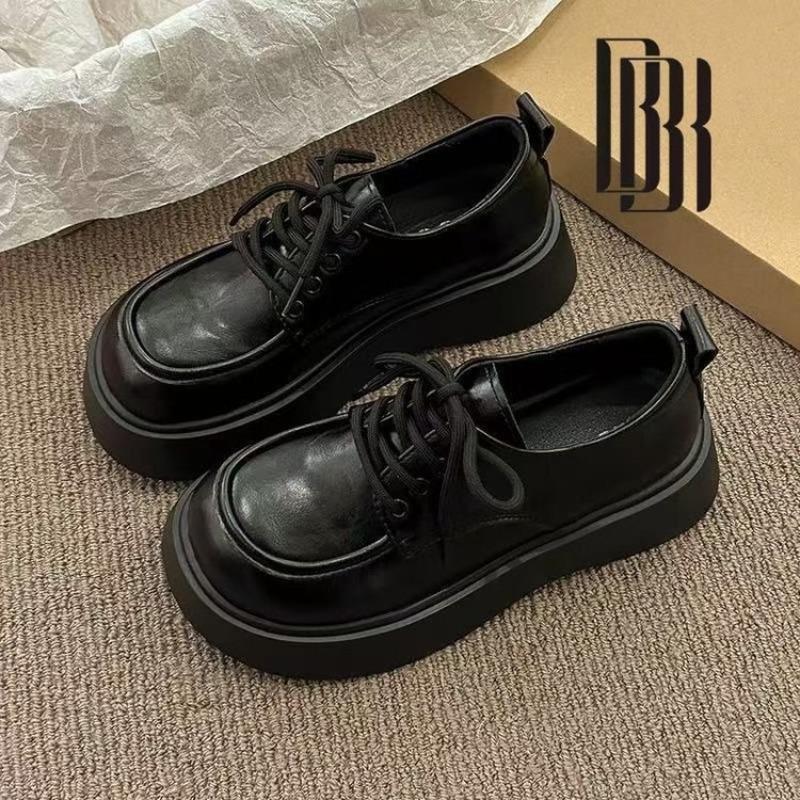 High-heel Versatile Leather Shoes - New Style Women's Height-increasing Single Shoes
